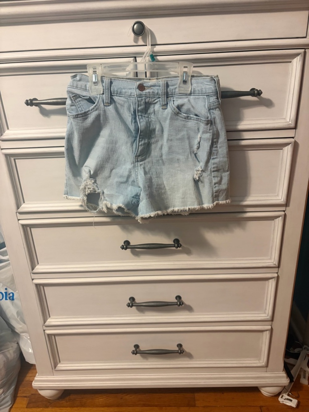 Universal Thread Light Blue Distressed Denim Shorts
